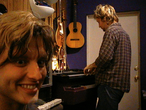 At Brian Kehew's with Petur Smith, 2005